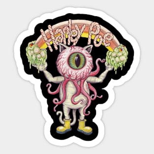 Harley Poe - Ocullarpuss Rainbow Sticker